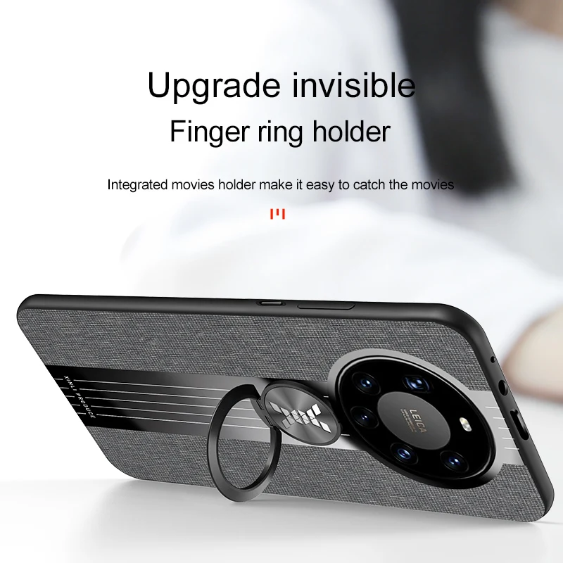 

For Huawei Mate 40 Pro Plus Case TPU Leather Ring Magnetic Car Hold Soft Bumper Cover for Huawei Mate 40 Pro+ Phone Cases