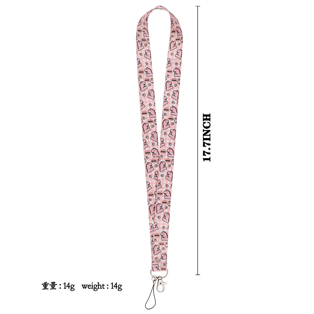 cute dinosaur cartoon print lanyard keychain children ribbon hang rope keyring mobile phone neck straps accessories free global shipping