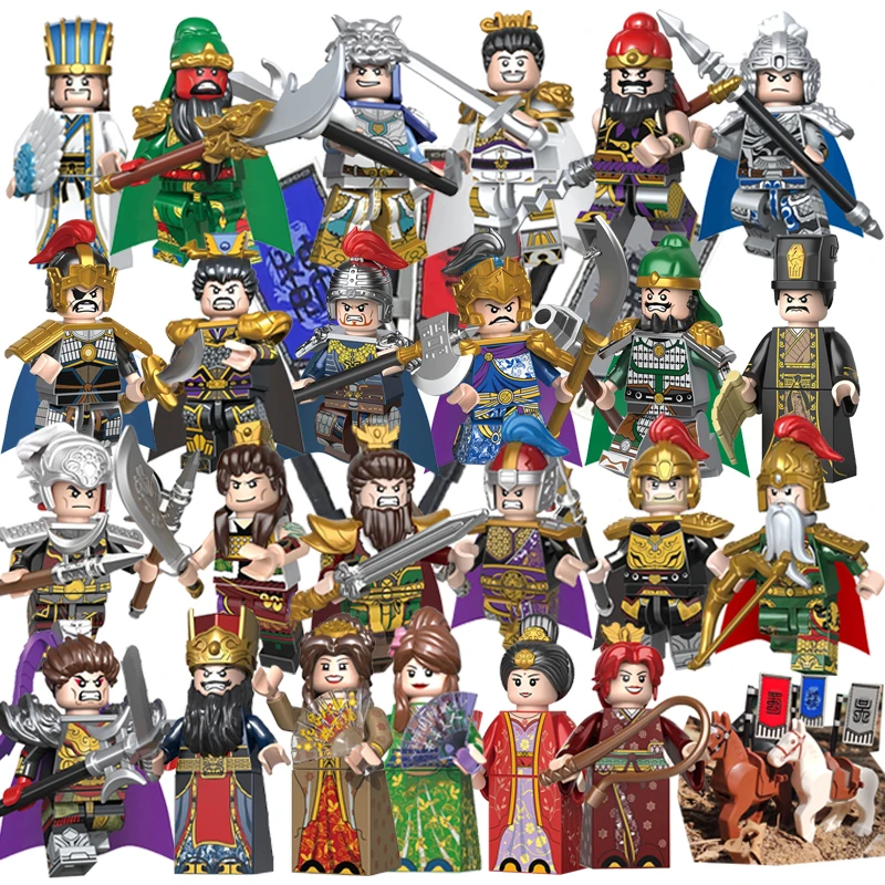 

DECOOL Courage Of The Three Kingdoms Bricks Soldiers Hero Mini Dolls Figures Building Blocks Toy For Children's Christmas Gifts