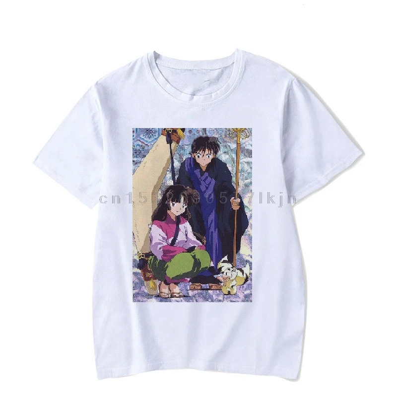 

Модные 90s эстетические новейшие летние футболки для мужчин и женщин, футболки с мультипликационным аниме, популярные Inuyasha, повседневные хло...