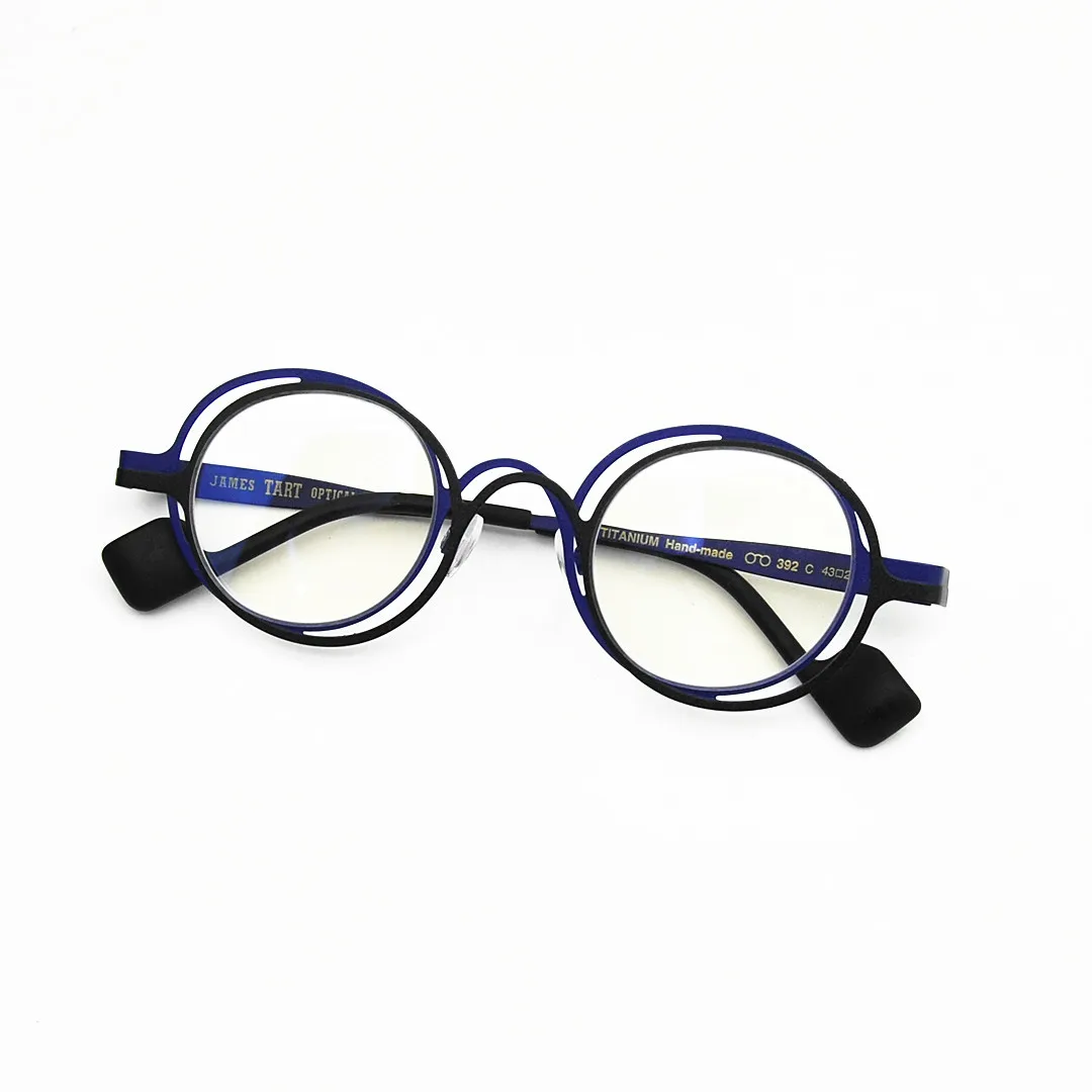 Belight Optical JAMES TAR*T Hollow-carved Eyewear Handmade Craft Titanium Prescription Vintage Eyeglasses Spectacle Frame 392