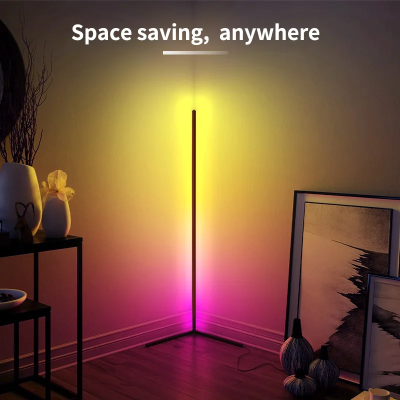 RGB LED Floor Lamp Colorful Corner Light Atmosphere Night Standing Lights For Living Room Decor | Освещение