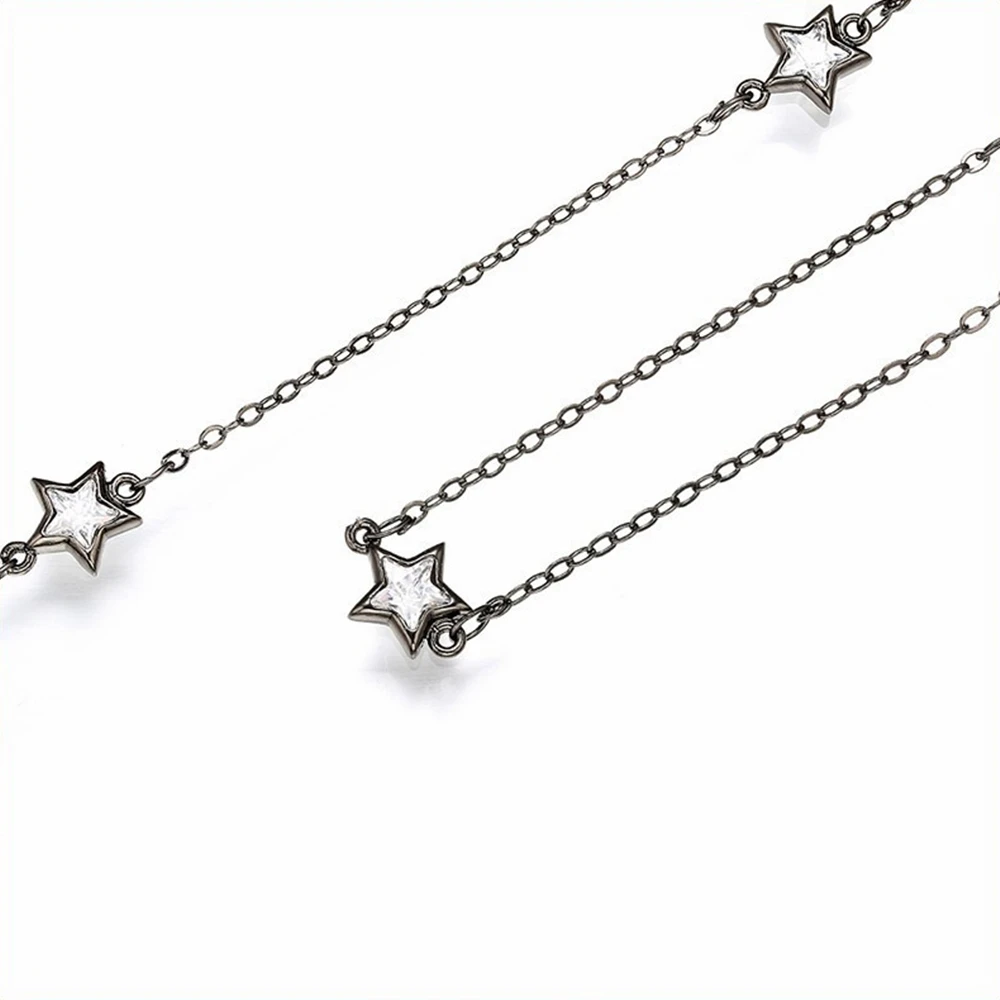 2 метра 8 мм звезда кубическая инкрустация цирконием медная цепь для DIY аксессуары