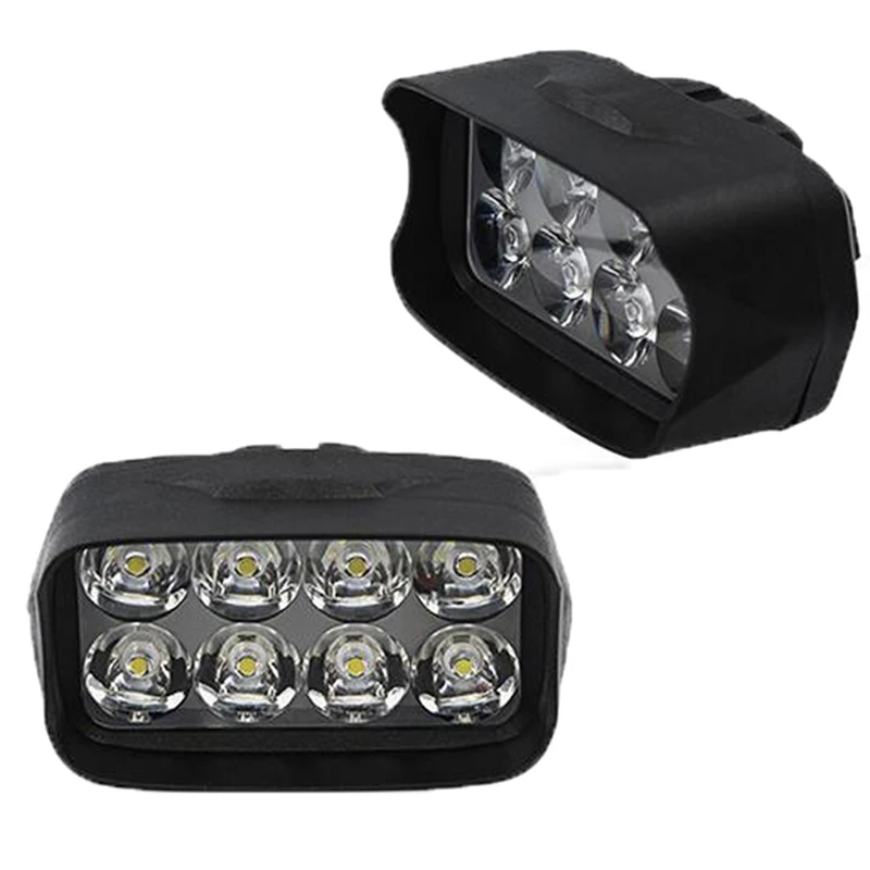 

New 1Pc Motorcycle Car Super Bright 8 LED Light Headlight Spotlights Headlamp