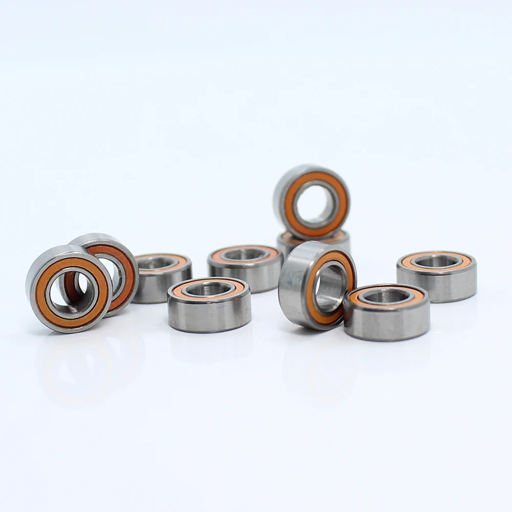 MR105RS подшипник ABEC-3(10 шт.) 5X10X4 мм миниатюрные MR105-2RS шарикоподшипники оранжевый герметичный MR105 2RS качество