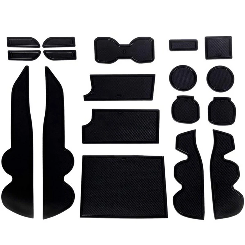 

18 шт. Противопыльный нескользящий коврик для чашки и двери аксессуары для Toyota Tacoma 2016 - 2019