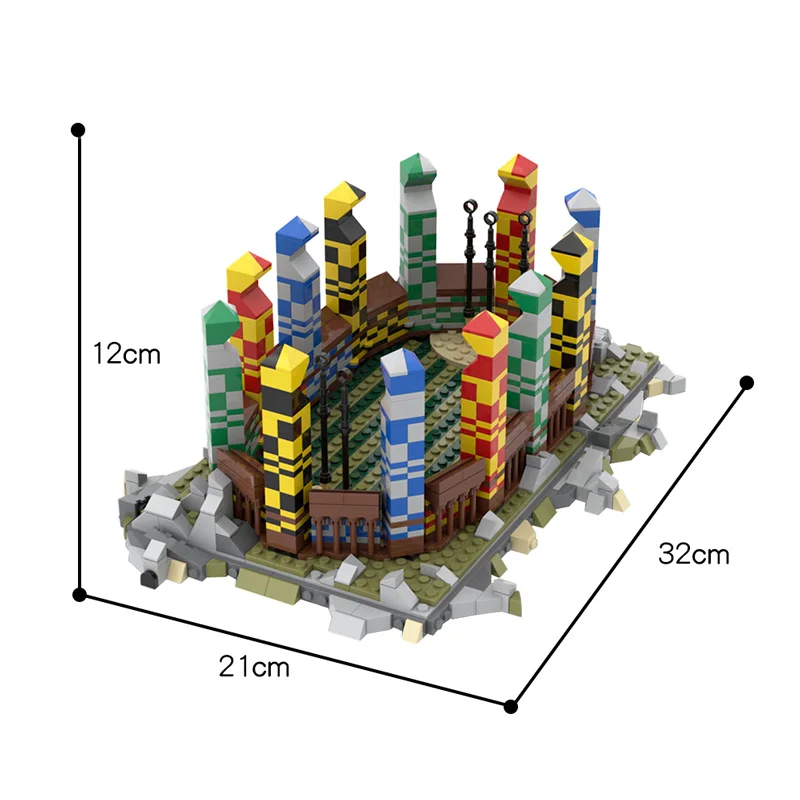 Street View Quidditch Pitch Constructor Educational Toys Building Blocks Bricks For Children Kids Gifts
