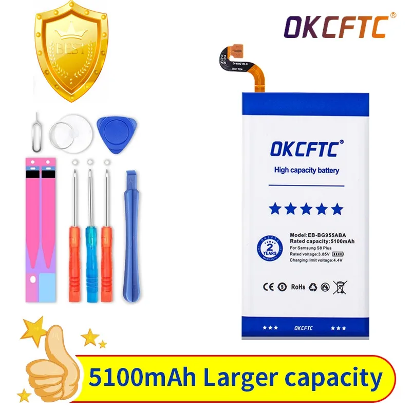 

Оригинальный аккумулятор EB-BG955ABA 5100 мАч для Samsung Galaxy S8 Plus + G9550 G955 G955F/A G955T G955S G955P + Инструменты