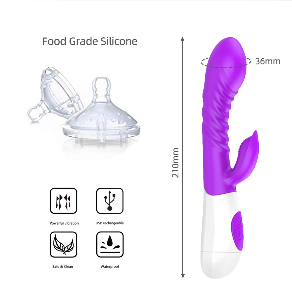 G Spot вибратор двойной вибрации для женщин силиконовый Водонепроницаемый модель