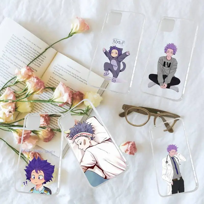 

Hitoshi Shinso My hero academia Phone Case Transparent for iPhone 6 7 8 11 12 s mini pro X XS XR MAX Plus