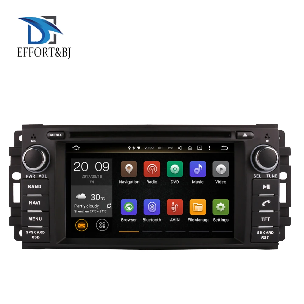 

Android Car GPS Navigation For Jeep Wrangler/Commander/Dodge Chrysler 2007-2022 Auto Radio Stereo Multimedia DVD Player