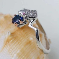 new creative animals rings frog zircon rings accessories for woman new gifts