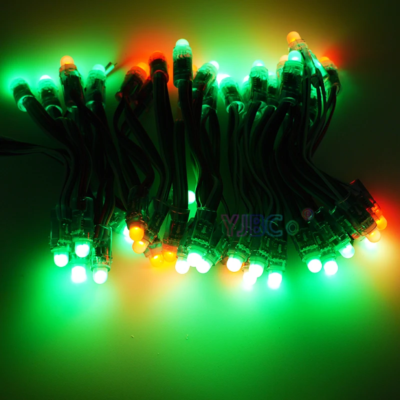 

50pcs DC 5V Digital Full Color WS2811 LED Pixel Light Module IP68 waterproof RGB color 2811 1903 IC 12mm LED christmas Light