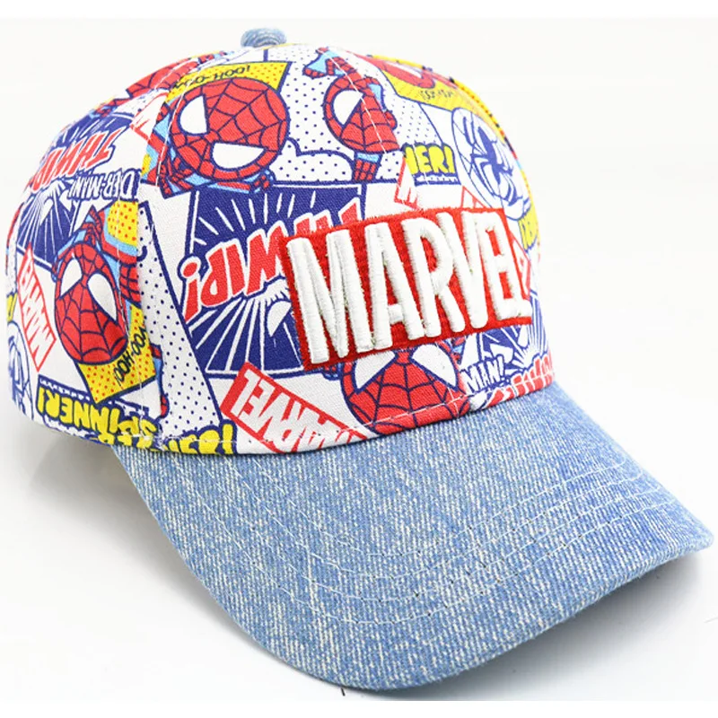 

2020 Newest Movie Marvel Spiderman Children Embroidery Cotton Baseball Caps Kids Boy Girl Hip Hop Hat Spiderman Cosplay Sun Hats