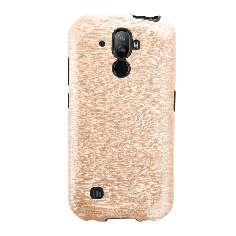 Gold Чехол для телефона из искусственной кожи с текстурой под дерево Для Doogee S40, Мягкий Силиконовый Чехол Для Doogee S40, защитный чехол для задней панели - Цвет: Gold