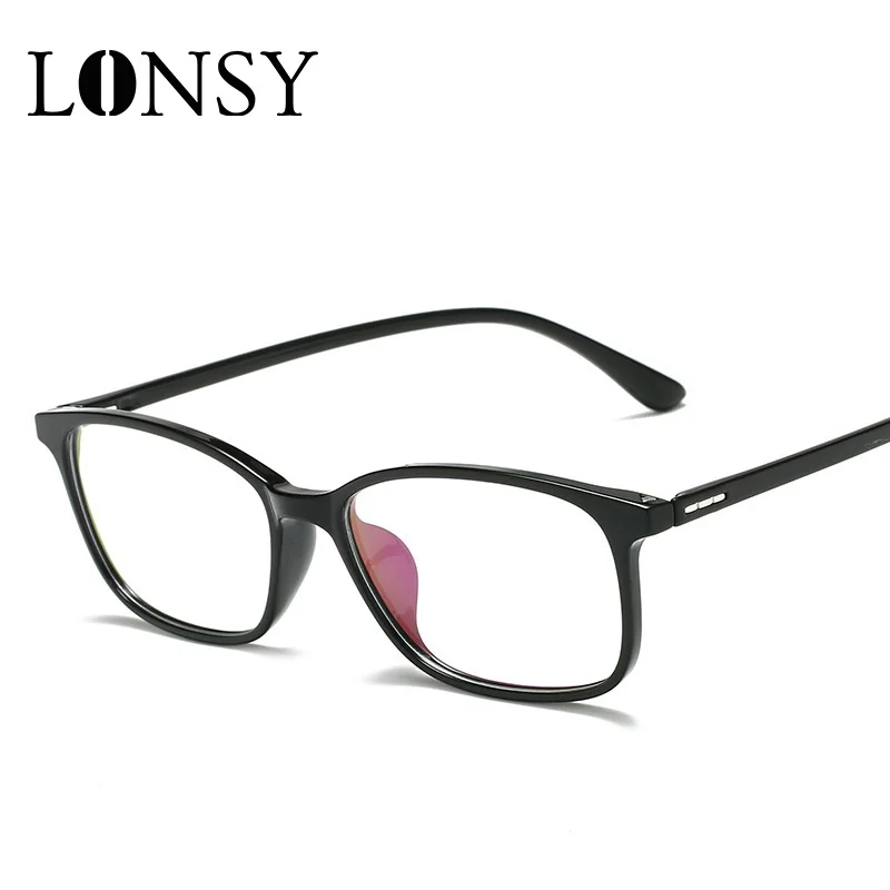 

Оправа для очков LONSY TR90 для мужчин и женщин, Ультралегкая оптическая оправа для очков с защитой от синего света, в стиле ретро