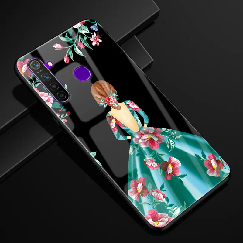 17 Для OPPO Realme 5 pro Чехол 6,3 ''стекло Жесткий чехол для OPPO Realme5 чехол для телефона силиконовый бампер Fundas Coque Realme 5pro - Цвет: 17