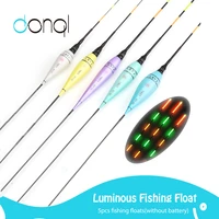 donql 5pcslot led luminous electronic fishing float colorful light high quality night fishing float without battery
