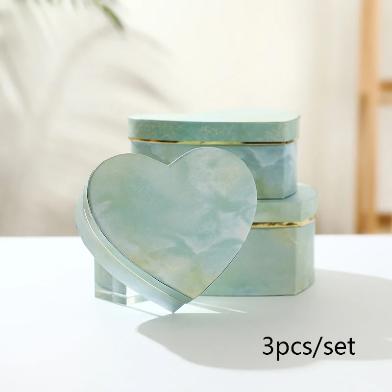 B Green 3 Pcs 1 шт. 3 шт./компл. цветочный головной убор Коробки Подарочная коробка конфет упаковка подарочная коробка маленькая Коробки для подарков на Рождество цветы подарки жизни ваза - Цвет: B Green 3 Pcs