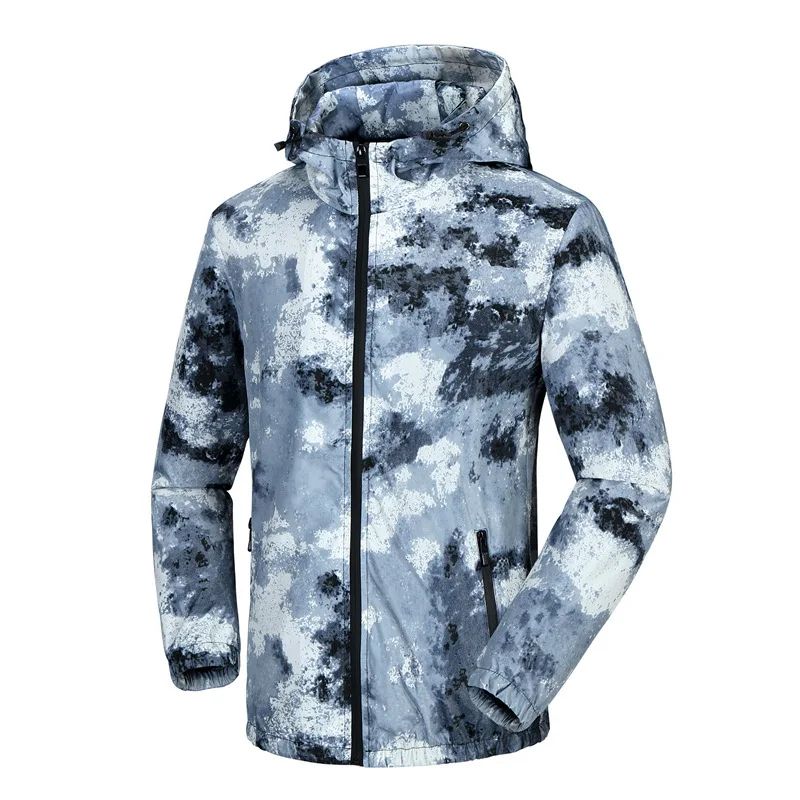 

2020 New Fashion Autumn Outdoor Jacket Men's Hooded Coat Windbreaker Camouflage Casual Jacket Outer Cover Mens Jacket