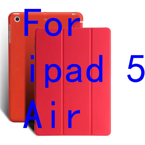 Чехол для ipad 5 Air с откидной подставкой для ipad 2/3/4, полностью умный чехол из искусственной кожи для ipad mini 4, чехол для ipad Air, настольный чехол+ ручка - Цвет: Air red