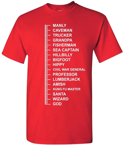 

Измерительная футболка с длиной бороды, забавная футболка с линейкой для бороды