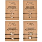 Браслет с шармами в виде сердца, 2 шт.компл., компас со звездой