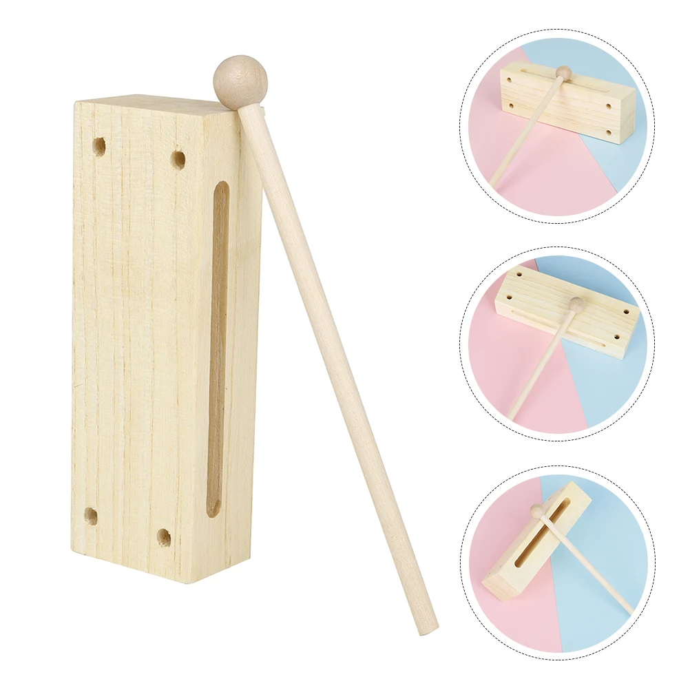 

1 Set Rhythm Blocks Kids Wood Block Percussion Musical Instrument with Mallet