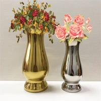 desktop vases minimalist style sturdy stainless steel solid anti rust decorative flower vase for home