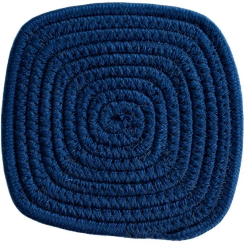 Dark blue Хлопчатобумажная веревка столовые приборы ручной работы обеденные настольные коврики для кухни посуда подставки для напитков горшок чаша изоляционный коврик минималистичный домашний декор - Цвет: Dark blue