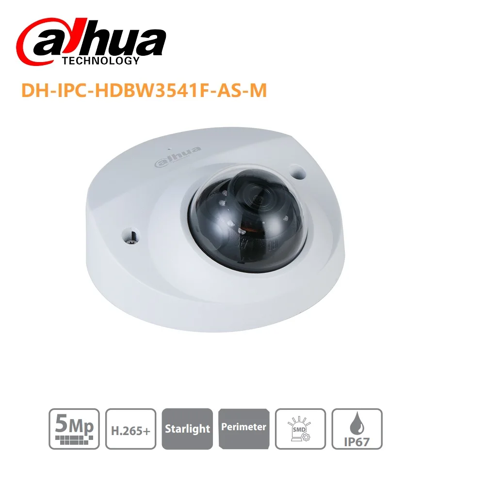 Dahua Оригинальная камера 5 Мп Lite AI POE встроенный микрофон слот для sd-карты H.265 50 м IR