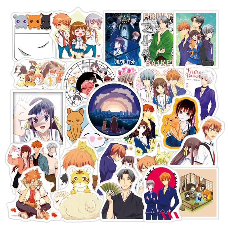 10/25 шт./компл. популярная японская аниме корзина для фруктов наклейки любителей