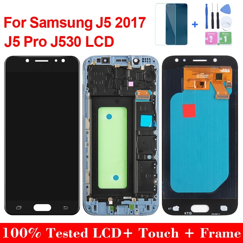 

Super AMOLED For Samsung Galaxy J5 PRO 2017 J530 J530F LCD Display Touch Screen Digitizer Replacement Pantalla Samsung J530 LCD