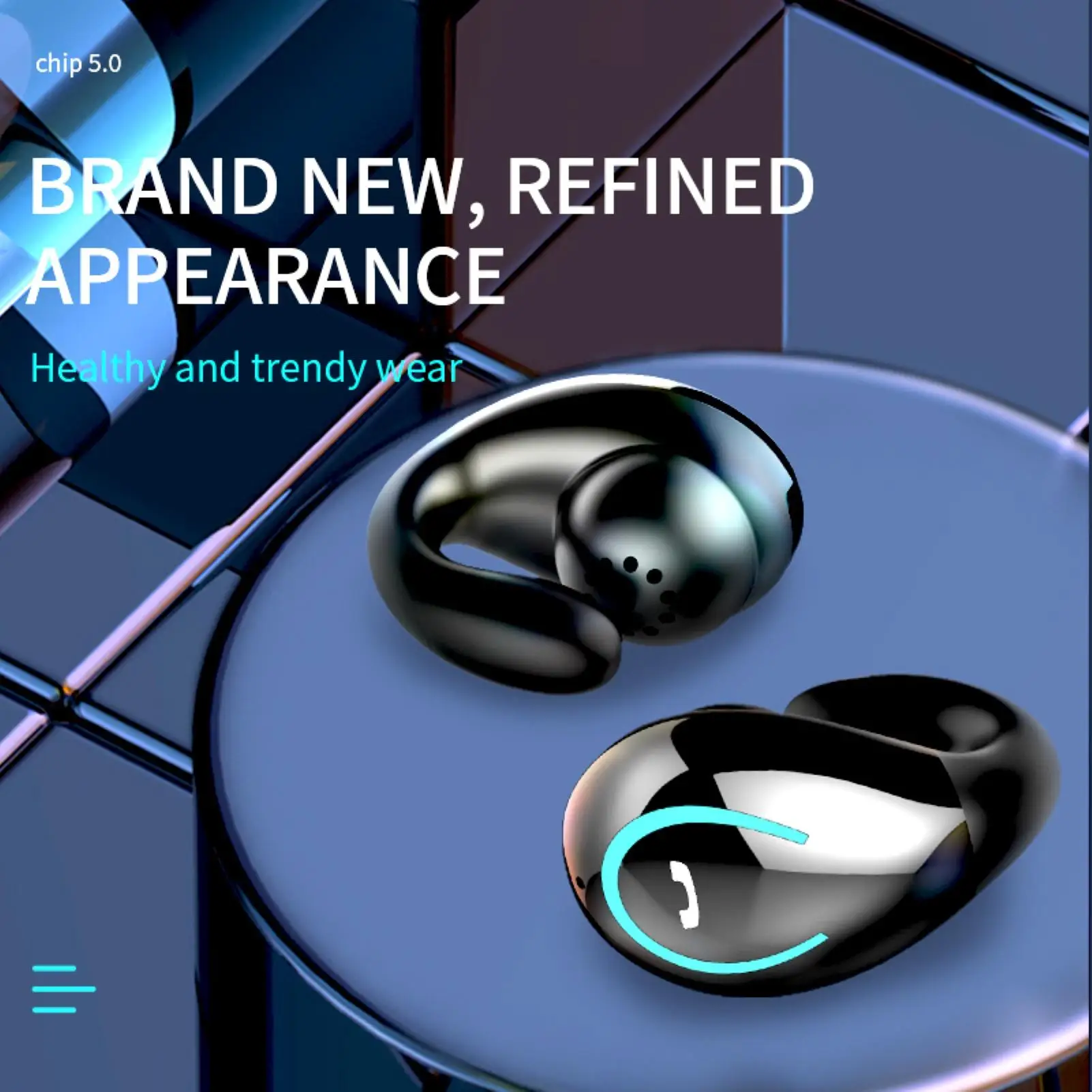 

YX08 Wireless Bluetooth 5.0 Single Ear Earhook Headset Earphone with Microphone