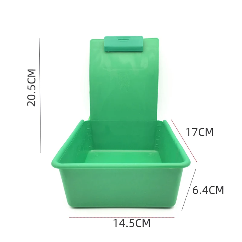 10 Pcs Dental New Colourful Work Pans Case with Clip Dental Plastic Work Box for Dental Laboratory