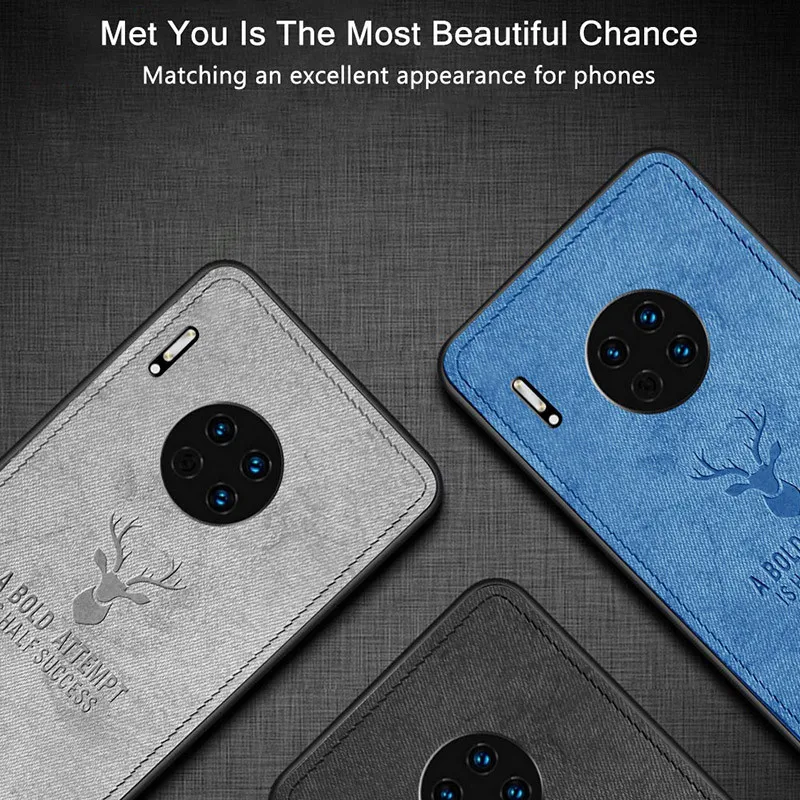 Keajor чехол для телефона huawei mate 30 Pro Чехол Colth ткань Бампер Мягкий силиконовый