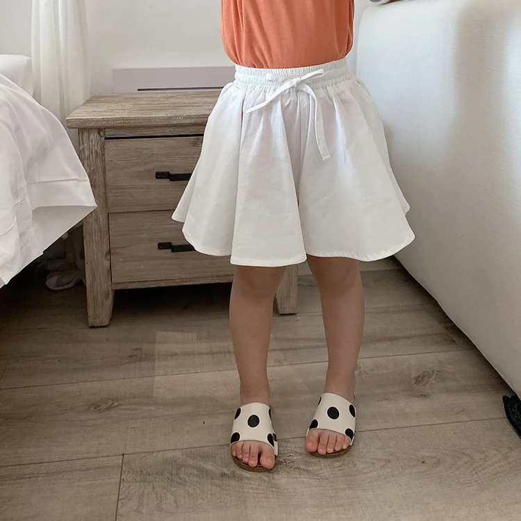 Летняя мода для девочек мягкая хлопковая юбка шорты штаны повседневные малышей