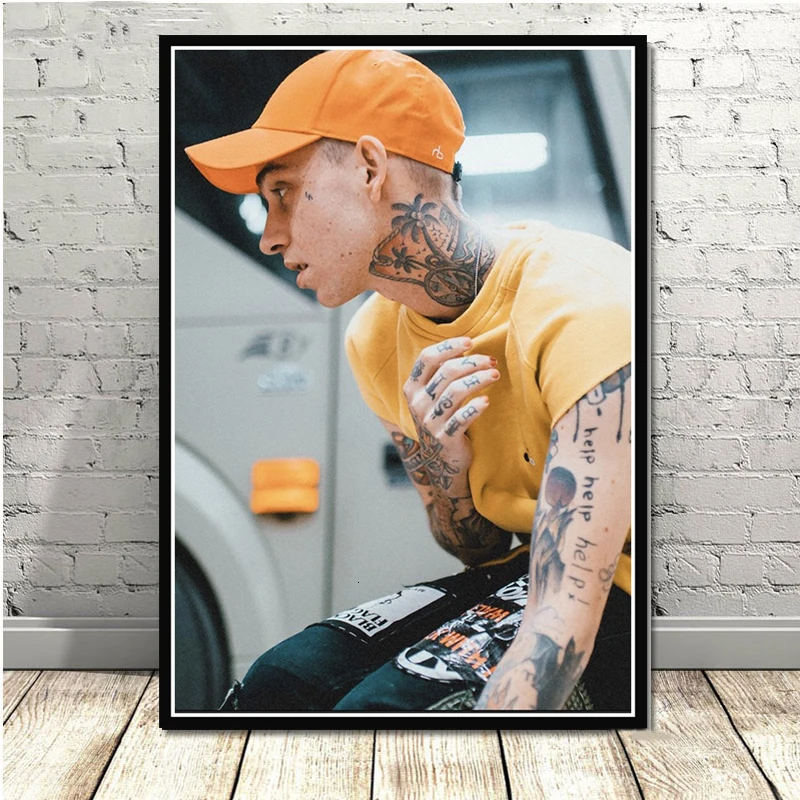 

Hot New Blackbear Rapper Hip Hop Music Singer Star Poster Print Oil Painting Canvas Art Wall Pictures Living Room Home Decor