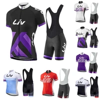 women summer lycra cycling clothing liv road bike jersey set bib shorts 2022 bicycle clothes female uniform kit suit mtb dress