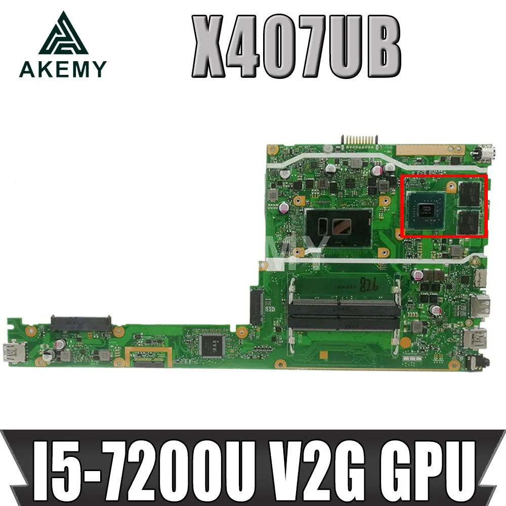 

Материнская плата X407UB для ASUS X407UB X407U A407U, материнская плата Laotop с процессором I5-7200U (V2G) GPU