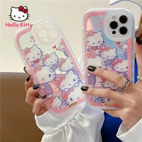 hello kitty phone case for iphone 1313pro13promaxxxrxsxsmax1112pro phone cute cartoon transparent silicone case cover