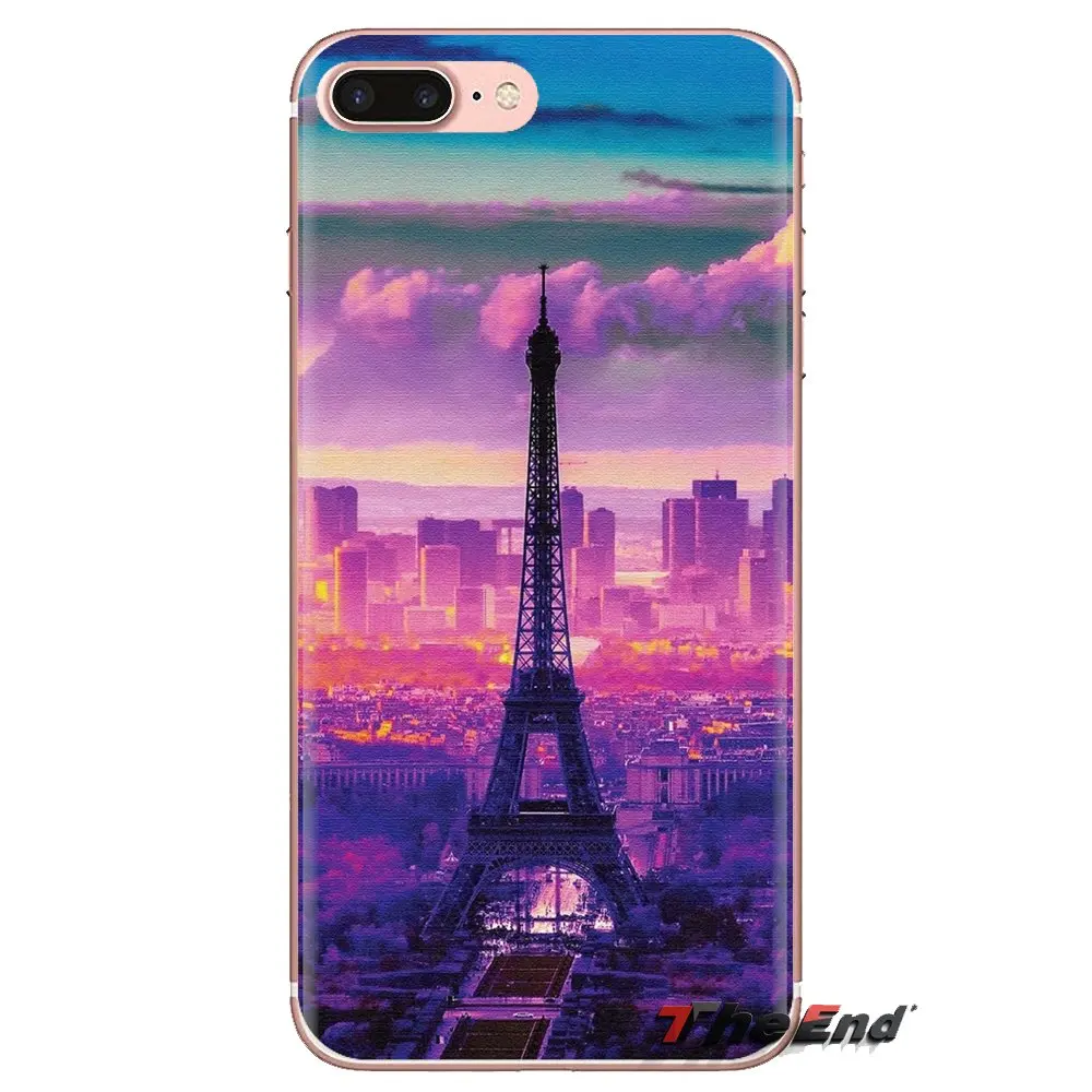 Мягкие прозрачные чехлы для Xiao mi 4 5 5s 6 A1 A2 5X6X8 9 Lite SE Pro Max Mix 2 3 2S Парижские Настенные