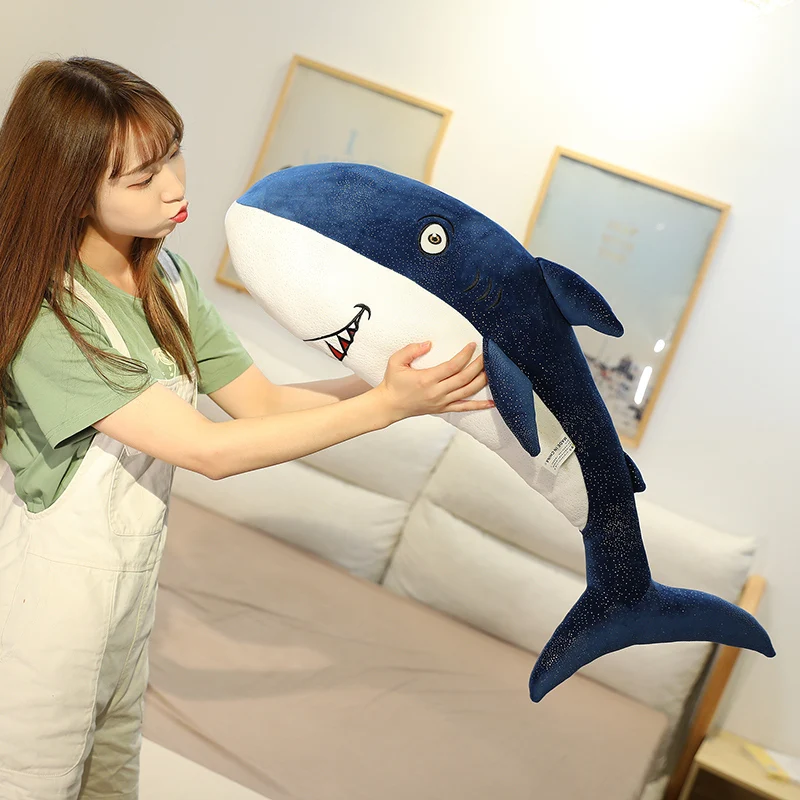 

Brand New Big Shark Plush Toy Cute Shark Doll Gift For Kids Birthday Christmas New Year Gift 33cm 57cm 75cm 95cm 120cm