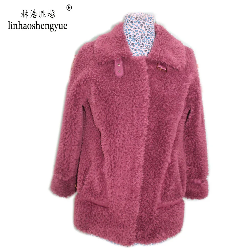 Linhaoshengyue  2020 Spring New Fashion Women Blends Wool Coat Spring Autumn Winter Fashion Freeshipping