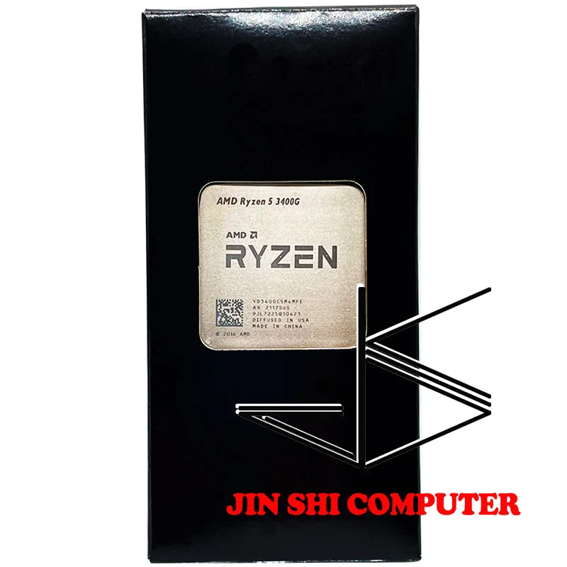 AMD Ryzen 5 3400G R5 3 7 ГГц четырехъядерный восьмипоточный процессор 65 Вт L3 = 4M YD3400C5M4MFH