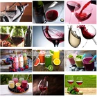 Алмазная вышивка бутылки для вина Фрукты смузи полноразмерный дисплей 5D сделай сам Стразы квадратные или круглые алмазные домашние стены Декор