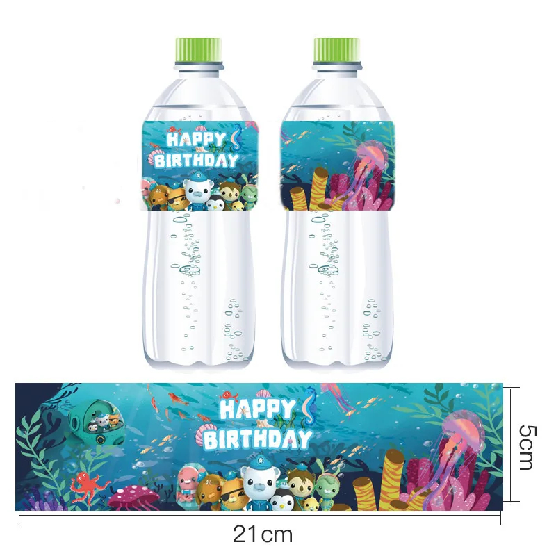 

Omilut 12pcs Octonauts Party Water Bottle Lable Stickers Octonauts Birthday Party Decor Stickers Baby Shower Boy Party Supplies