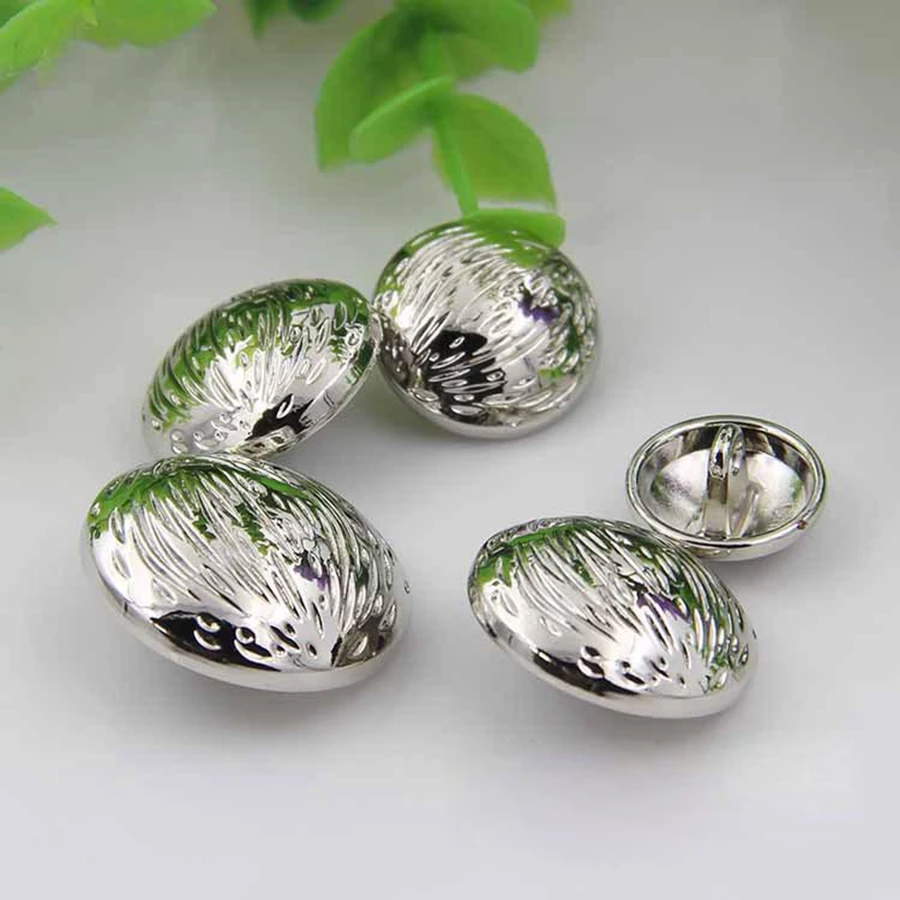 10 шт./лот металлические круглые пуговицы в полоску декоративные виде грибов для