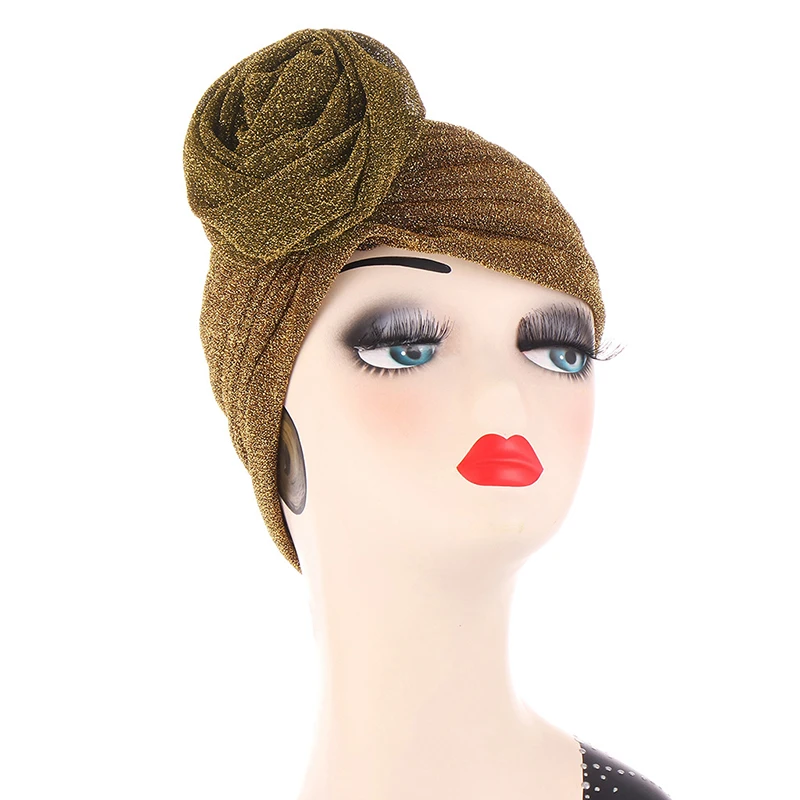 

Women's Hats Spring Summer Floral Beanie Hat Muslim Stretch Turban Hat Cap Hair Loss Headwear Hijib Cap