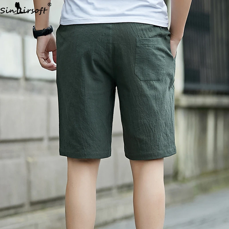 Summer New Style Cotton Loose Casual Shorts For Men Fashion Elastic Waist Beach Plus Size M-4XL | Мужская одежда